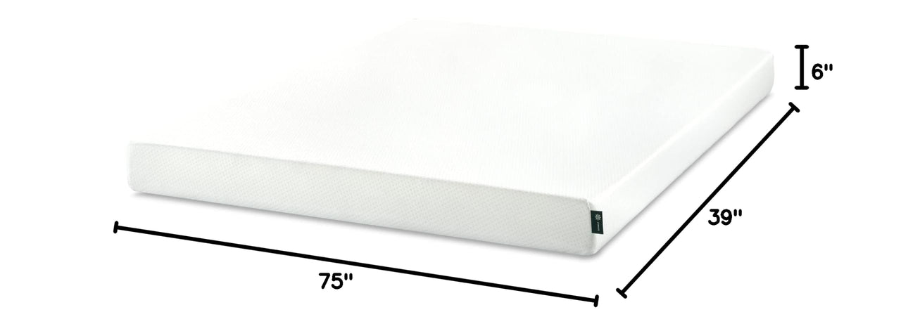 ZINUS 6 Inch Green Tea Memory Foam Mattress [New Version], Queen, Fiberglass free, Medium Firm Feel, Zoned Pressure Relief, Certified Safe Foams & Fabric, Mattress in A Box 6" New Small Box