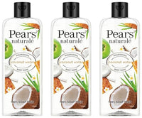 Pears Naturale Nourishing Coconut Water Body Wash 250 ml, 100% Natural Ingredients, Liquid Shower Gel with Honey for Glowing Skin - Paraben Free (Pack of 3)