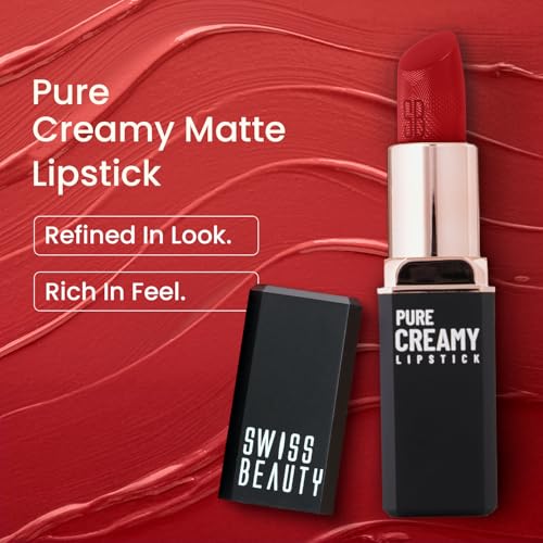 Swiss Beauty Pure Creamy Lipstick 14-Chilli Red (Matte)