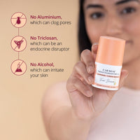 Carmesi Natural Underarm Roll On Deodorant for Women | 95% Natural + 5% Essential Ingredients | For Fresh Underarms | No Alcohol & Aluminium | Fresh Blossom | 50 ml