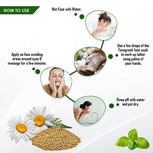 Khadi Mauri Herbal Fenugreek (Methi) Face Wash - Anti Pigmentation - Herbal and Ayurvedic - 210 ml