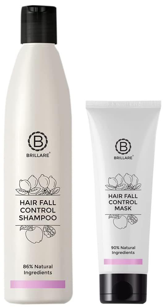 Brillare Hair Fall Control Shampoo, 300 ml & Brillare Hair Fall Control Mask, Hair Conditioner, 125g