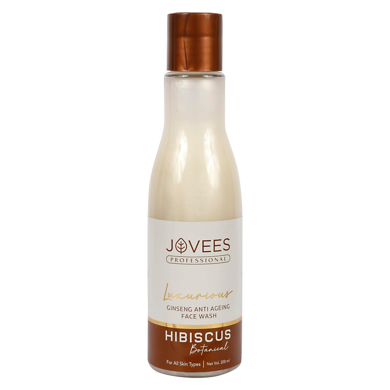 Jovees Herbal Luxurious Ginseng Anti Ageing Face Wash with Ginger Root & Aloe Vera Extract | For Brightening Skin | Improves Skin Texture 200ml
