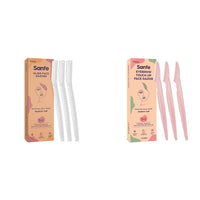 Sanfe Glide Reusable Face & Eyebrow Razor For Women | For Painless Hair Removal - Pack of 3 & Reusable Eyebrow Touch Up Hair Removing Face Razor For Women - Pack of 3