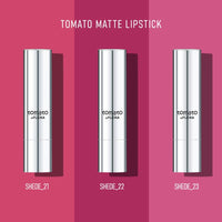 FLiCKA Tomato Bullet Matte Lipstick (Pack Of 3) | Hydrating, Moisturizing, Upto 6Hrs Long Lasting| Transfer & Smudge Proof Lipsticks For Women, Shade - 06