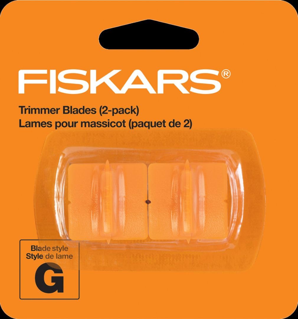 Fiskars Paper Cutter Replacement Blades - 2-Pack - Style G for 9" and 12" Paper Trimmer - Orange