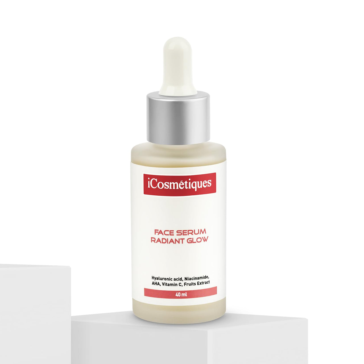 iCosmetiques Radiant Glow Face Serum |Vitamin C, Niacinamide, Hyaluronic Acid & Fruit Extract |Controls Oxidative Damage |Infused with Himalayan Glacial Water |Unisex Advance Care Formula |40ml