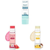 WishCare Niacinamide Sunscreen SPF50, Tinted Lip Balm, SPF50 Balm