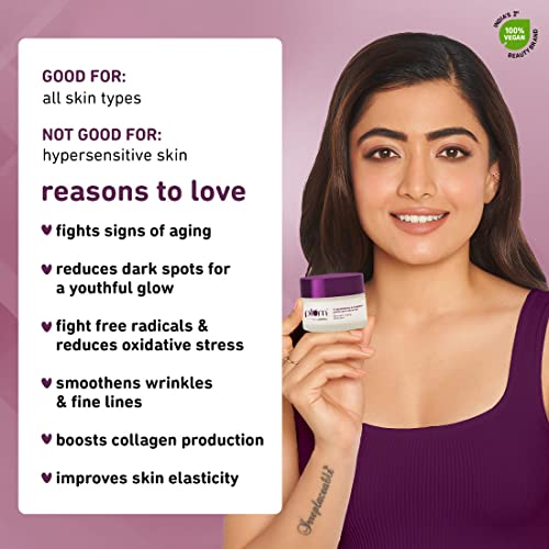 Plum 1% Resveratrol & Vitamin C Youthful Glow Moisturizer Cream | Fights Signs Of Ageing | Enhances Collagen Production | Boosts Glow | Lightweight & Quick-Absorbing | 100% Vegan | 50G