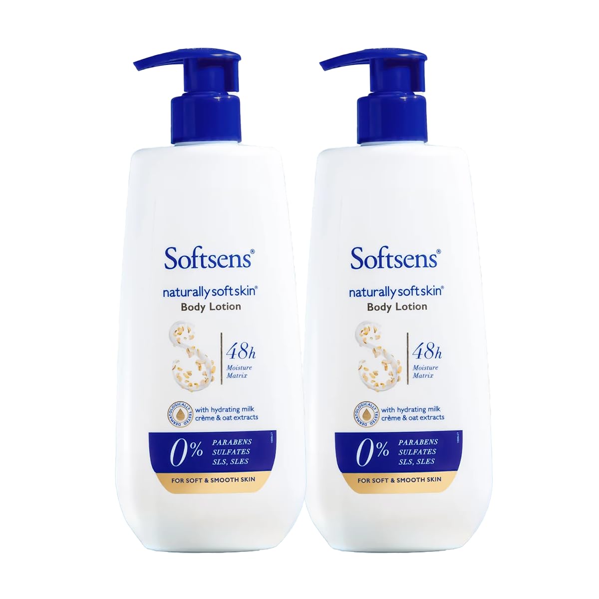 Softsens Naturally Soft Skin Body Lotion | Nourishing Body Milk For Smooth and Healthy Looking Skin | Natural Creme Milk And Oatmeal Extract For Dry Skin | 48 HR Moisturization 400ml (Pack of 2)