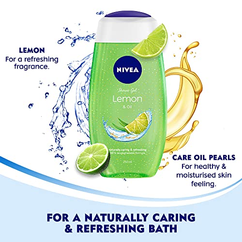 NIVEA Bath Care Lemon and Oil Shower Gel, 250ml