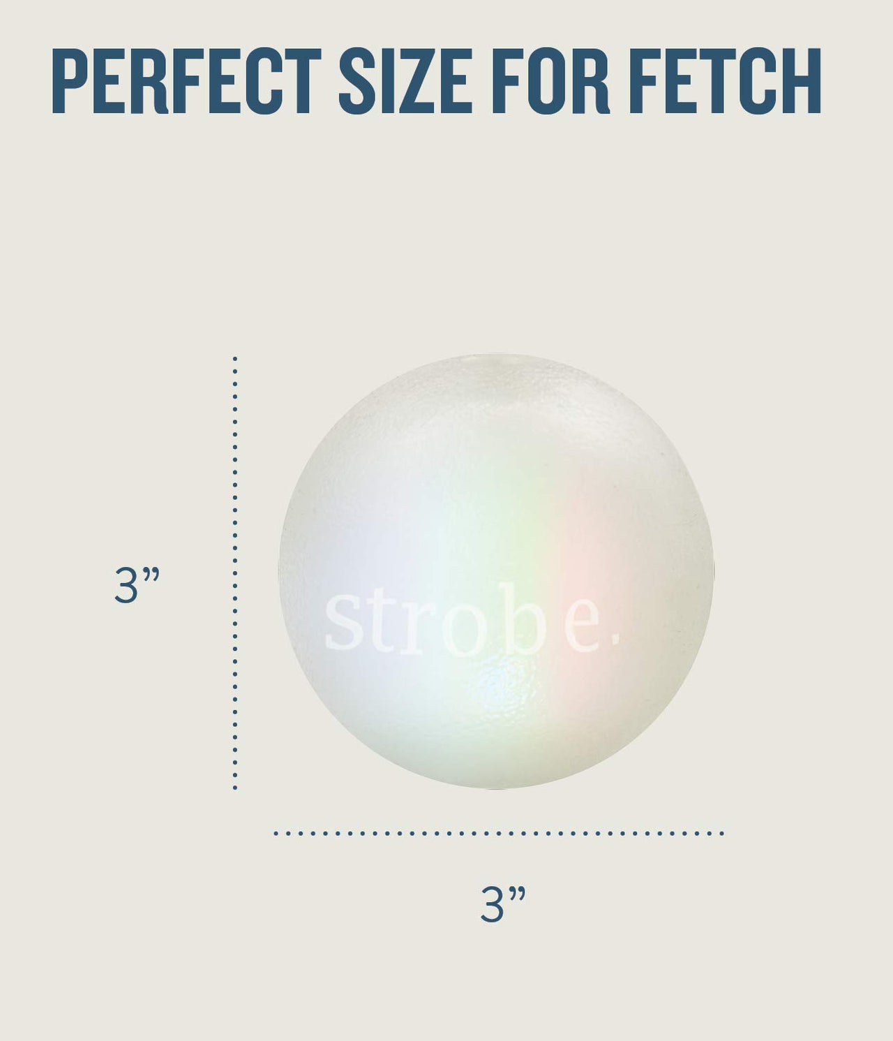 Planet Dog Orbee-Tuff Strobe Ball Glow-in-The-Dark Light Up LED Dog Toy