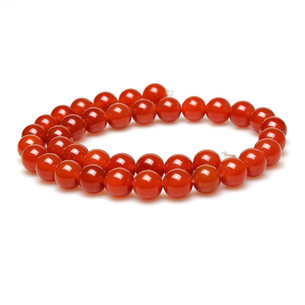 MJDCB 7A Natural Darker Red Agate Gemstone Loose Beads Round 6mm Crystal Energy Stone Healing Power for Jewelry Making
