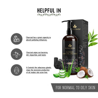 Avimee Herbal Kunwar Charcoal Face Wash I For Oil & Dust Free Skin That Glows From Within | Deep Cleaning With Activated Charcoal & Neem Extracts | 400 ml