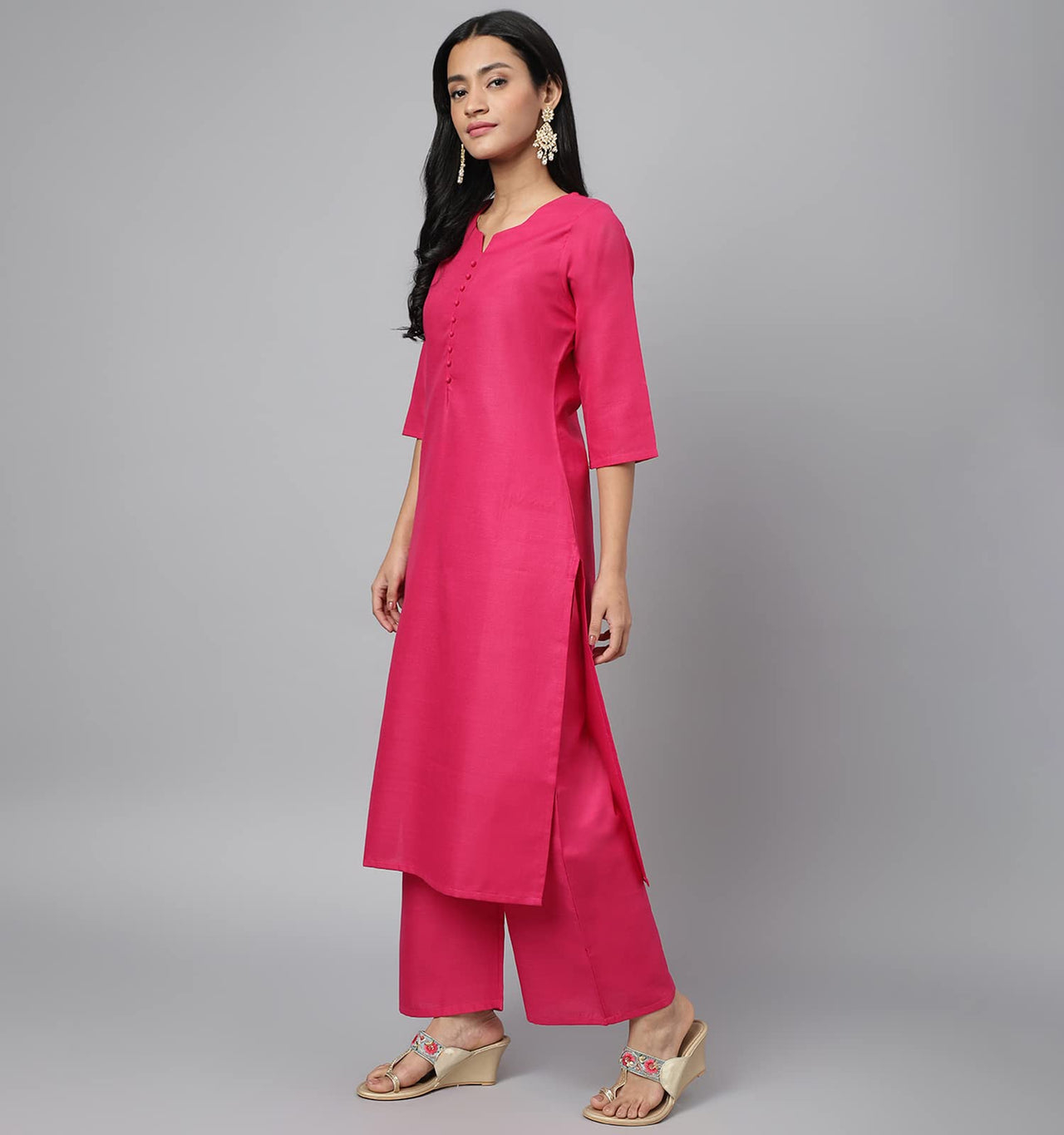 RATAN Straight Salwar Suit Kurta Palazzo Set with Printed Dupatta for Women