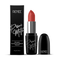 RENEE Prime Matte Lipstick - Spicy Cinnamon, Lightweight & Long-Lasting Formula, Creamy Matte Finish, One Swipe Application, Non-Drying, Vitamin E Infused, 4.5Gm