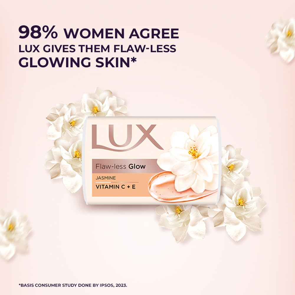 Lux Velvet Glow Jasmine & Vitamin E For Glowing Skin Beauty Soap Mega Pack 3X150 g