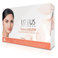 Lotus Herbals Natural Glow Skin Radiance 4 in 1 Facial Kit | Deep Pore Cleansing | Skin Lightening & Hydrating | 200g