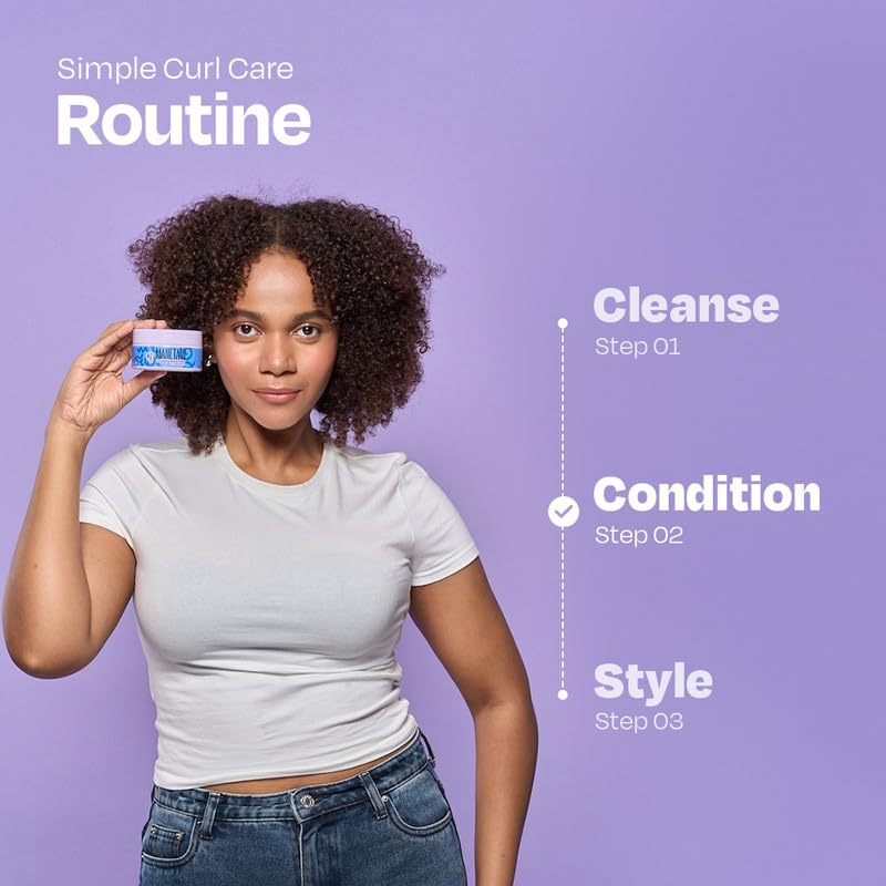 MANETAIN Ultimate Moisture Therapy - 100gm | Deep Conditioning for Dry, Frizzy, Thirsty Hair | Hydrating Formula with Algae Oil, Avocado Butter, and Hyaluronic Acid | Sulphate, Paraben, Silicone-Free | Curl Definition & Frizz Control