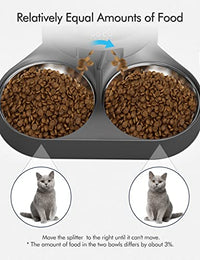 PETLIBRO Pet Food Splitter with Stainless Steel Bowls, Automatic Cat Feeder Bowls for Two Cats or Dogs, Suitable for PETLIBRO Automatic Cat Feeder PLAF005, PLAF006, PLAF103, PLAF203
