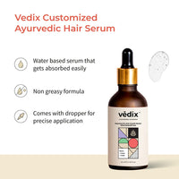 Vedix Ayurvedic Hair Serum, Nuyantra Pro Hair Growth Serum Dandruff Care For Women & Men With Neem, Tulasi & Cedar