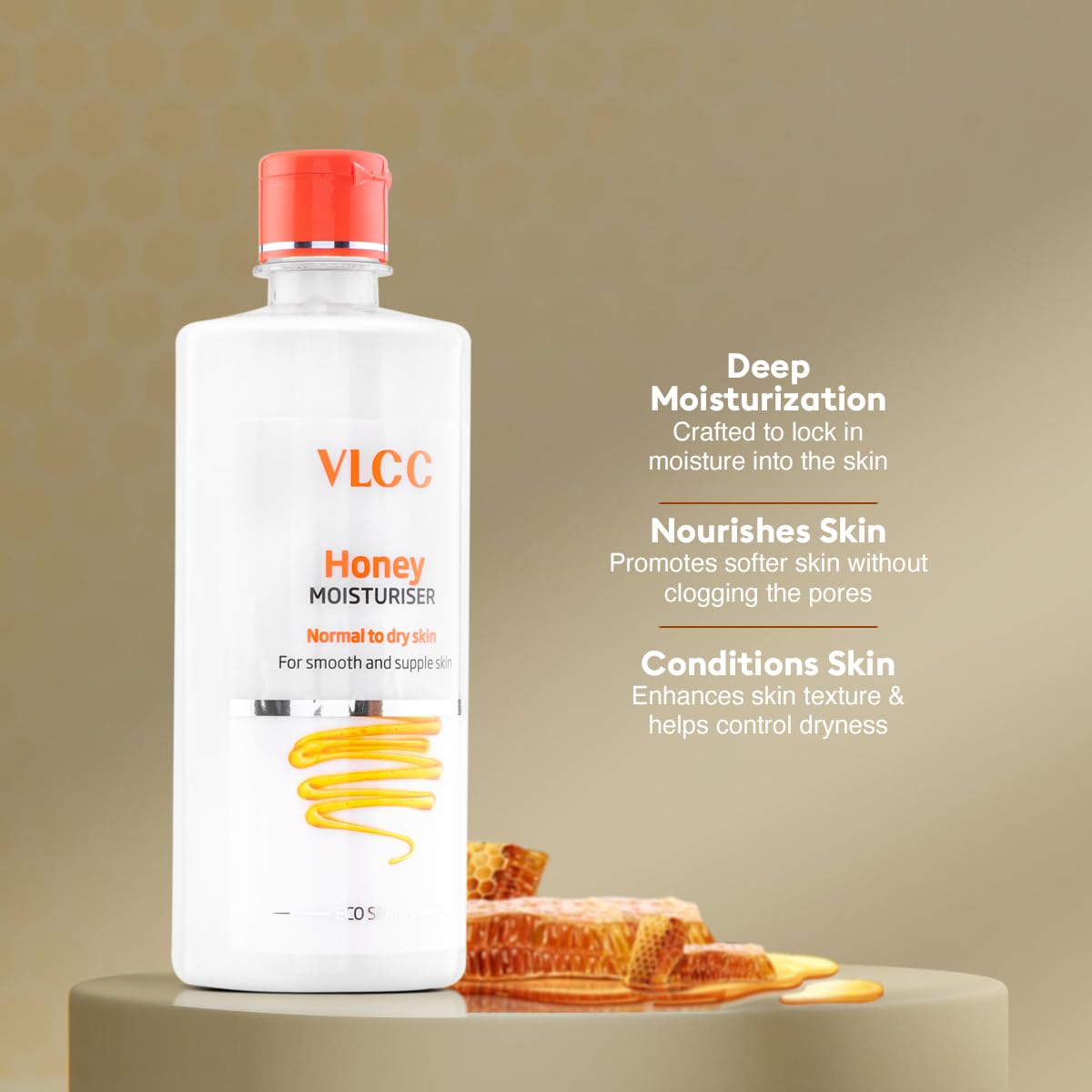 VLCC Honey Moisturiser - 500g | Moisturizes Dry Skin | Anti-Aging Honey for Soft, Smooth Skin | Helps Plump Skin, and Lighten Scars | Long-lasting Hydrating Moisturizer.