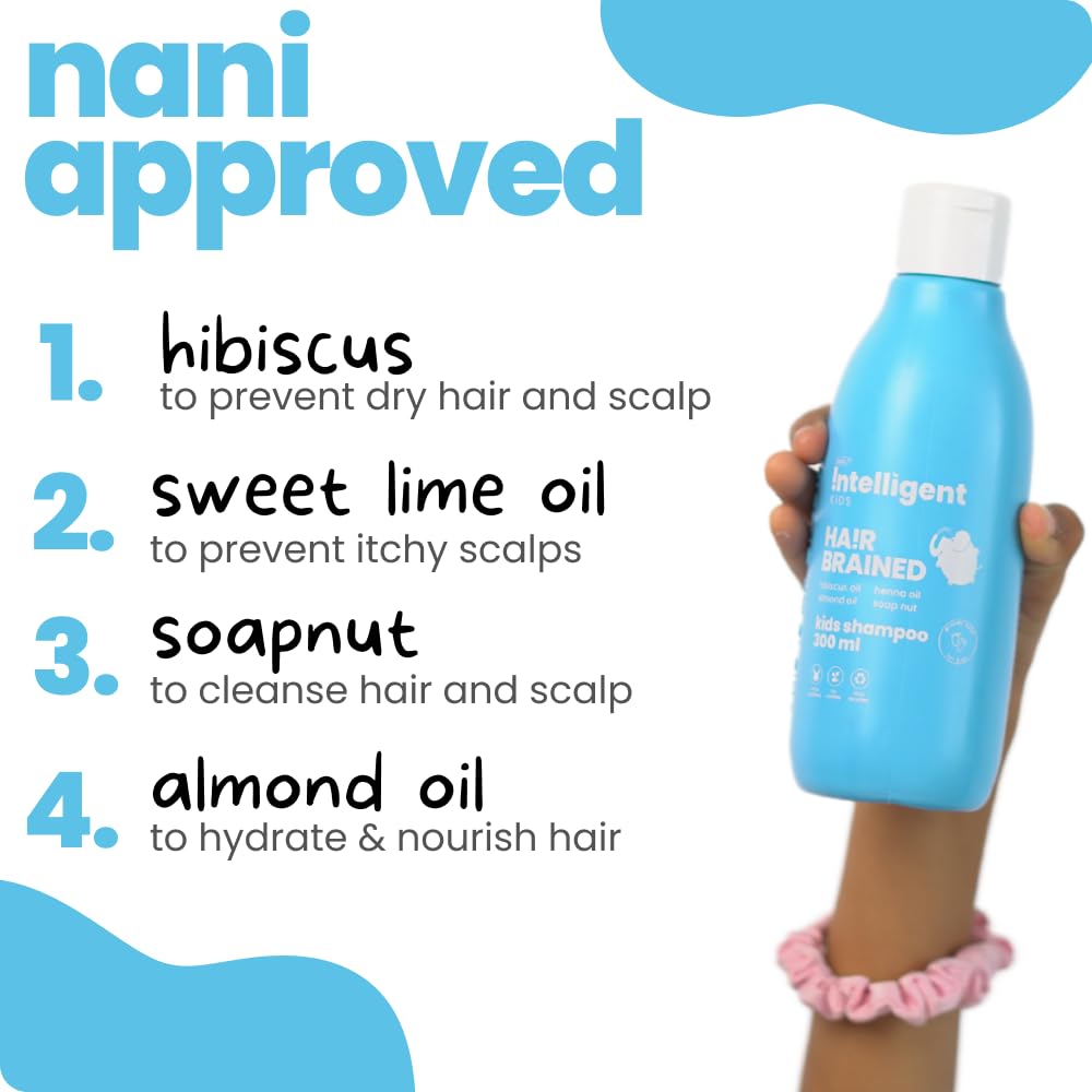 TuCo Kids Mild Shampoo With Soapnut, Almond, Henna, Pomegranate|Perfect For Soft, Smooth, Curly Tangled & Rough Hair|Paraben, Sls & Sulphate Free|Ph 5.5, Vegan & Tear Free|300 Ml (Pack Of 1) |