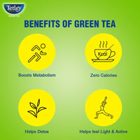 Tetley Green Tea Immune, With Added Vitamin C, Naturally Mango Flavour, 25 Tea Bags, 1.3gx25, 32 Grams
