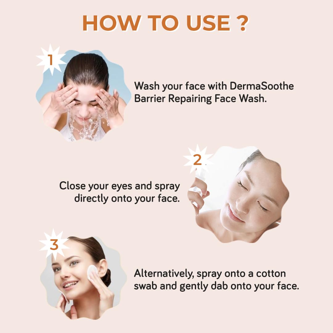 Moody DermaSoothe Brighening Face Mist & Essence Toner with Rice & Ceramides |Strenghten Skin Barrier | For Clear, Glass Korean Skin, Bright & Hydrated Skin | Alcohol-Free Toner |100% Vegan | 110ml