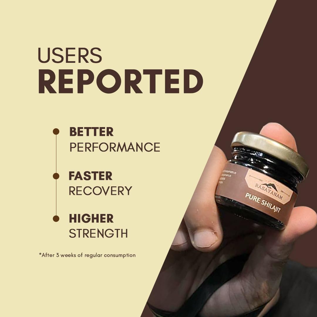 Rasayanam Pure Original Himalayan Shilajit/Shilajeet Resin 20g | Improve Strength & stamina for men & women | 4X Concentrated formula, Stronger Than Pills & Capsules