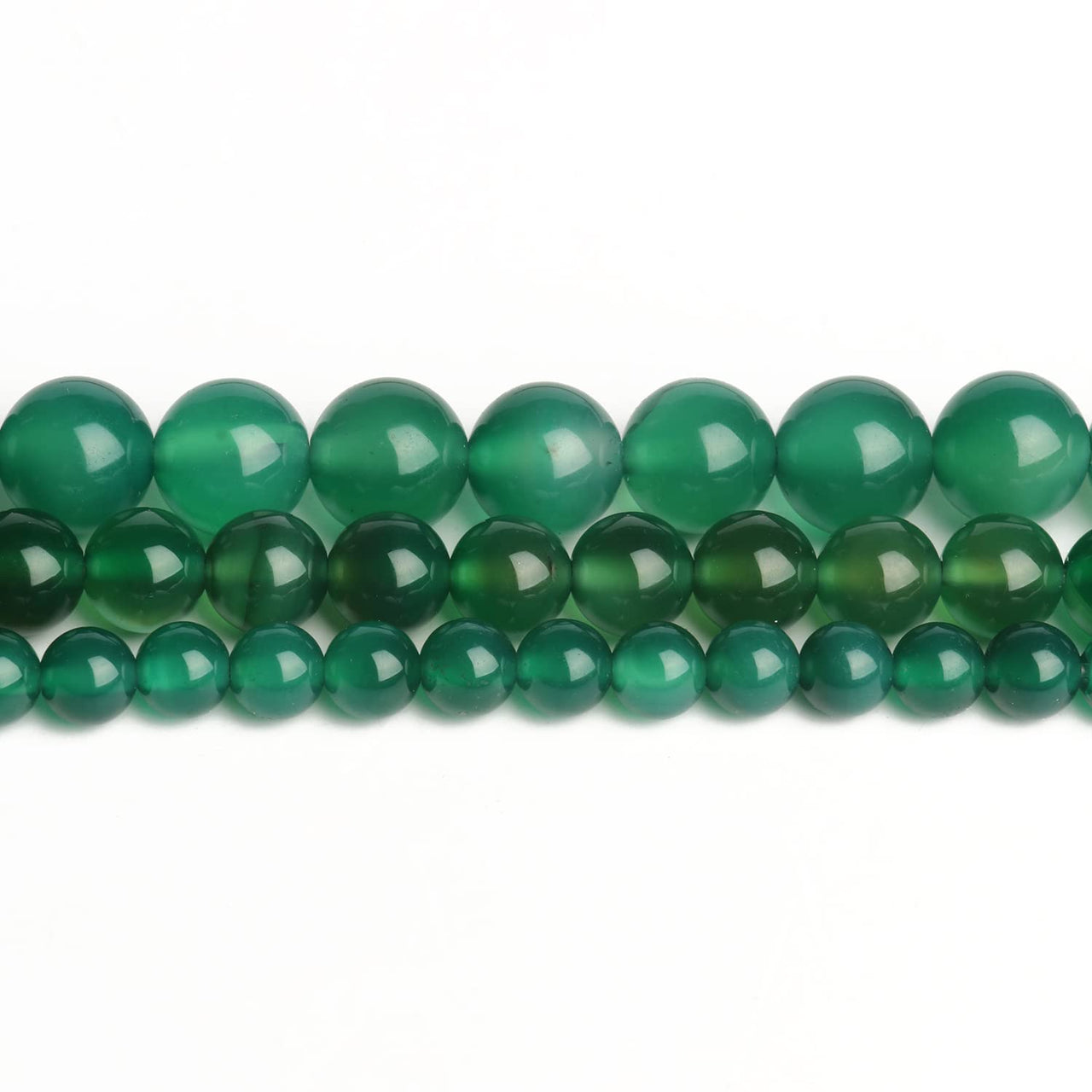 45pcs 8mm Natural Stone Beads Green Agate Beads Energy Crystal Healing Power Gemstone for Jewelry Making, DIY Bracelet Necklace