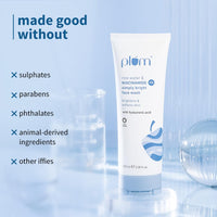 Plum 2% Niacinamide Simply Bright Face Wash With Rice Water | Brightens Skin, Helps Fade Blemishes | Softens & Smoothens Skin | Gentle & Non-Drying | Women & Men | 100% Vegan | 100 ml
