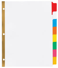 Avery 8-Tab Binder Dividers, Write & Erase Multicolor Big Tabs, 6 Sets (23079)