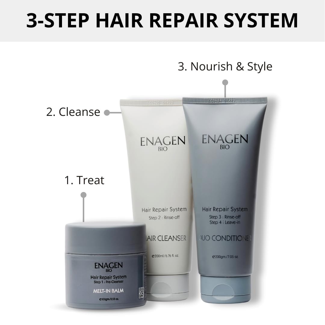 Enagen Bio Premium Hair Care Duo Conditioner: Rinse off & Leave In Conditioner - Multipurpose Hair Savior Nourish, Style, and Transform Your Tresses with Hyaluronic Acid, Quinoa & Argan