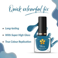 Olivia Nail Paint for Glossy Finish - 5ml (13 Ocean Eyes)