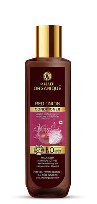 Khadi Organique Red Onion Hair Conditioner With Keratin Protein Booster (SLS & PARABEN FREE) (Red Onion Conditioner (Pack of 2))