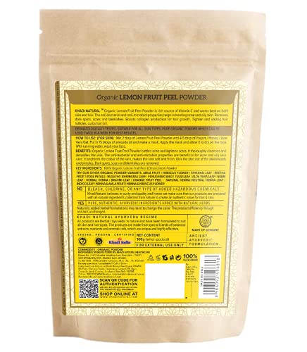 KHADI NATURAL Lemon Fruit Peel Organic Powder