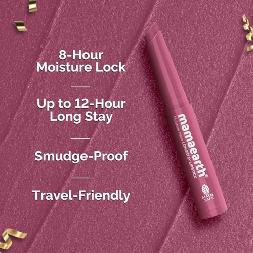 Mamaearth Moisture Matte Long Stay Lipstick Minis Gift Set - Nude Perfection | 8 Hour Moisture Lock | Up to 12-Hour Long Stay | Smudge Proof | Travel-Friendly | Gifting For Valentine's Day, Birthday, Anniversary & Special Occasions | Premium Gift Pack