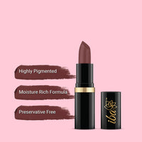 Iba Pure Lips Moisturizing Lipstick for Women - A46 Spicy Nude Glossy, 4g | Creamy Finish | Intense Color & Highly Pigmented | Enriched with Vitamin E, Coconut Oil and Shea Butter | Smooth Texture | Makeup