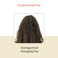 Vedix Sushath No-Frizz Intense Moisture Solution Leave In Conditioner for Chemically Treated & Coloured Hair, Customized Ayurvedic Hair Serum With Castor + Shea Butter + Olive - 50ml