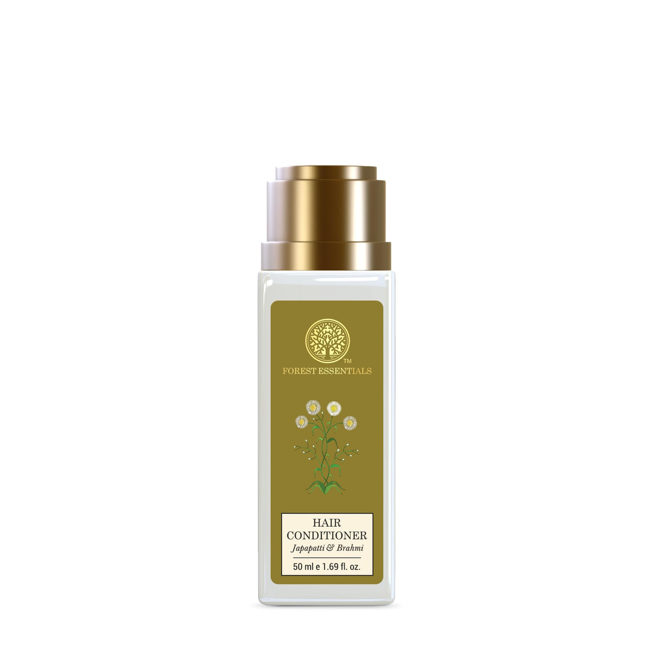 Forest Essentials Travel Hair Conditioner With Cold Pressed Oils & Infusions Of Hibiscus Flowers, Herbs & Leaves For Dry, Frizzy & Chemically Treated Hair (Coconut, Fresh), SLS/SLES Paraben Free, 50ml