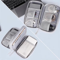 Digital accessory organizer bag, portable double - layer waterproof, suitable for a variety of digital accessories travel universal storage, business travel gadget bag