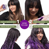 Paradyes Semi-permanent Electric Purple DIY Conditioner Based Hair Colour infused with Aloe-vera, Bhringaraj, Brahmi, Almonds & Amla 120 gm