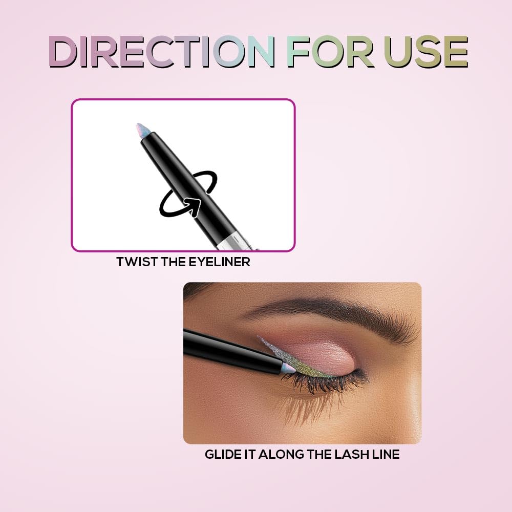 RENEE Holographic Eyeliner, Smudge-Proof & Long-Lasting, Easy Glide & Quick-Drying Formula with Monochrome Effect, Intense Color Pay-Off, Infused with Vitamin E, 04 Neptune