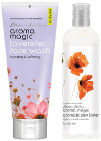 Aroma Magic Aromatic Skin Toner, 100ml & Aroma Magic Face Wash 100 ml (Lavender)