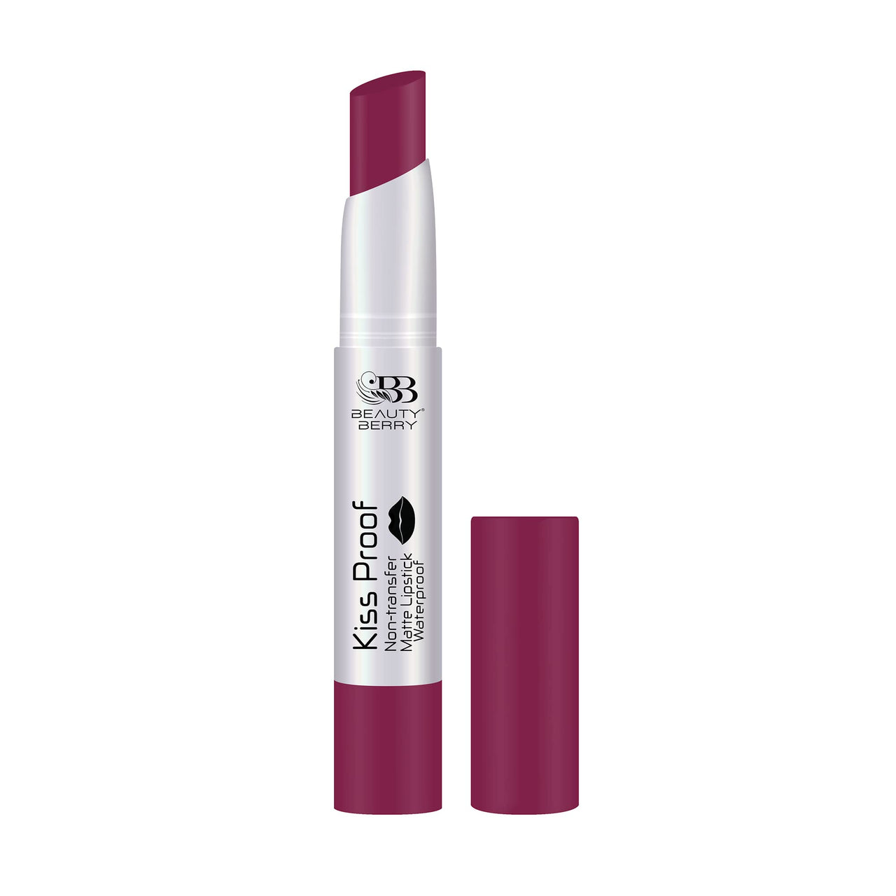 Beauty Berry Plum Pretty Matte Lipstick | Highly Pigmented, Long Lasting, Non-Drying, Non-Transfer, Waterproof, Smudge Proof