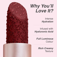 Kay Beauty Hydra Creme Hydrating Full Coverage Lipstick with Hyaluronic Acid - Quirky (3.6g)