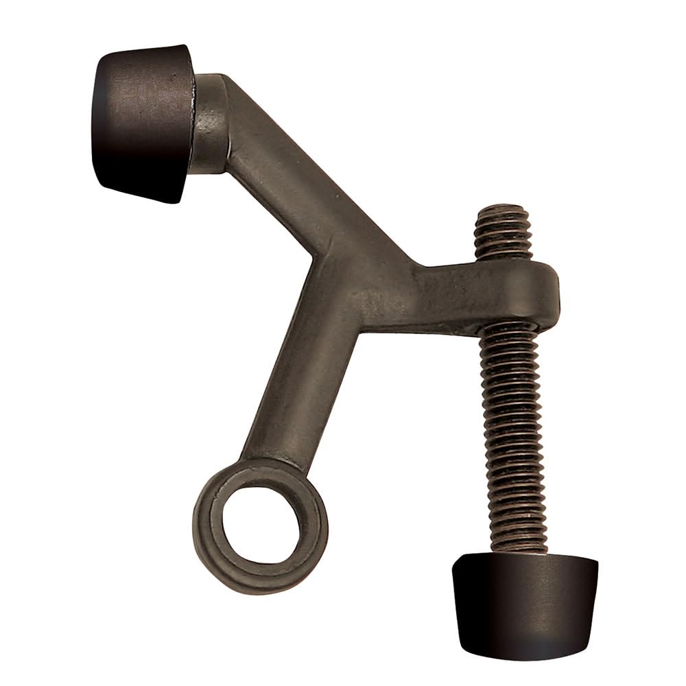 Design House 181800 Hinge Pin Stop Wall Protector with Rubber Tip Adjustable Door Stoppers, 10-Pack, Oil Rubbed Bronze, 10 Pack