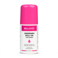 BELLAVITA Deo White Natural Underarm Roll On Deodorant for Women |Control Odour|Alcohol-Free| Antiperspirant for Long Lasting Freshness 50ml