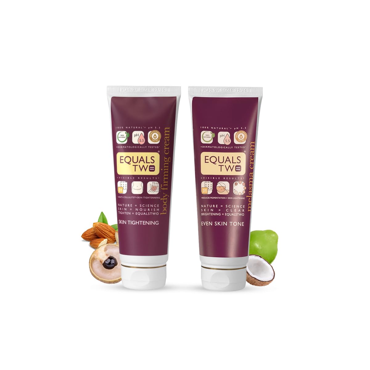 EQUALSTWO Mother Care Combo of Melasma Cream (100gm) + Body Firming Cream (100gm), 100% Natural & Dermatologically Tested | Perfect Combo for New Moms & Expecting Mothers, Pack 2